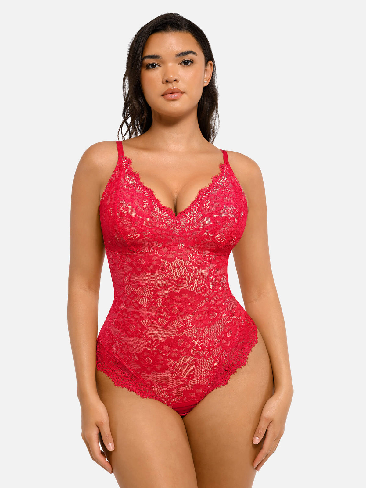 Lace Sculpt V-Neck Bodysuit