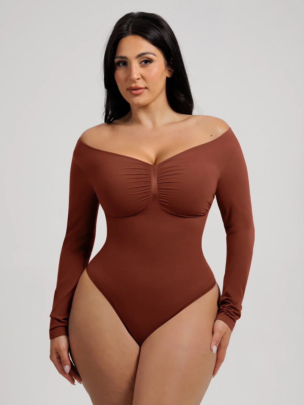 Seamless Supportive Long Sleeve Tummy Control Bodysuit