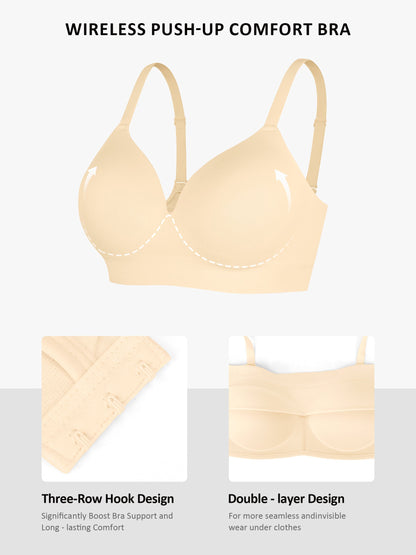 Wireless Push-Up Seamless Full Coverage Bra Bundle