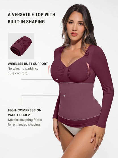 Seamless Long-Sleeve Everyday Shaper Top
