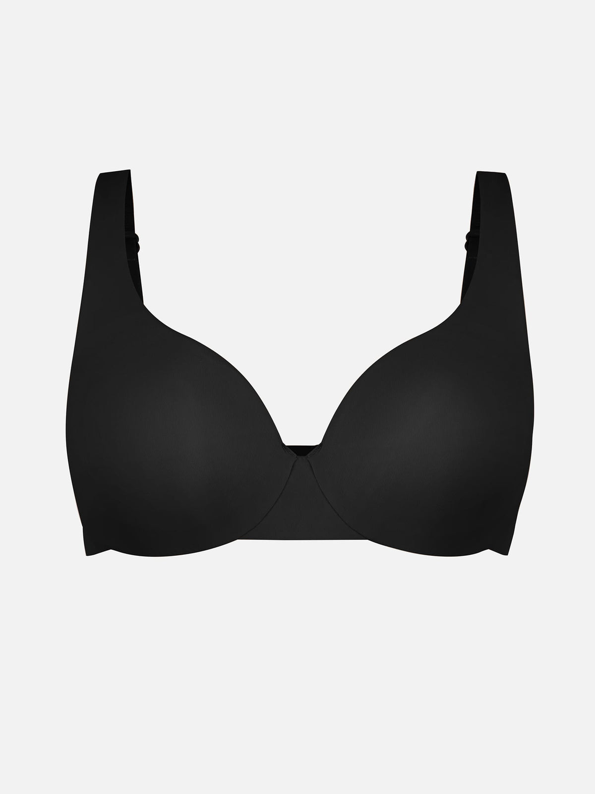 Adjustable-Strap Underwire Plunge Bra