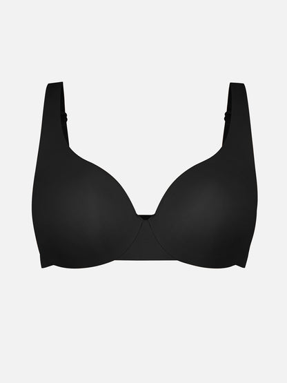 Adjustable-Strap Underwire Plunge Bra