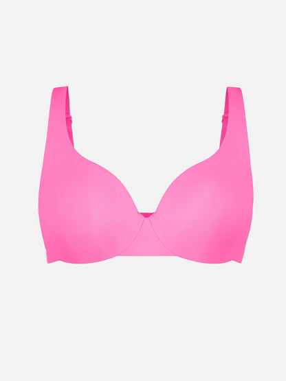 Adjustable-Strap Underwire Plunge Bra
