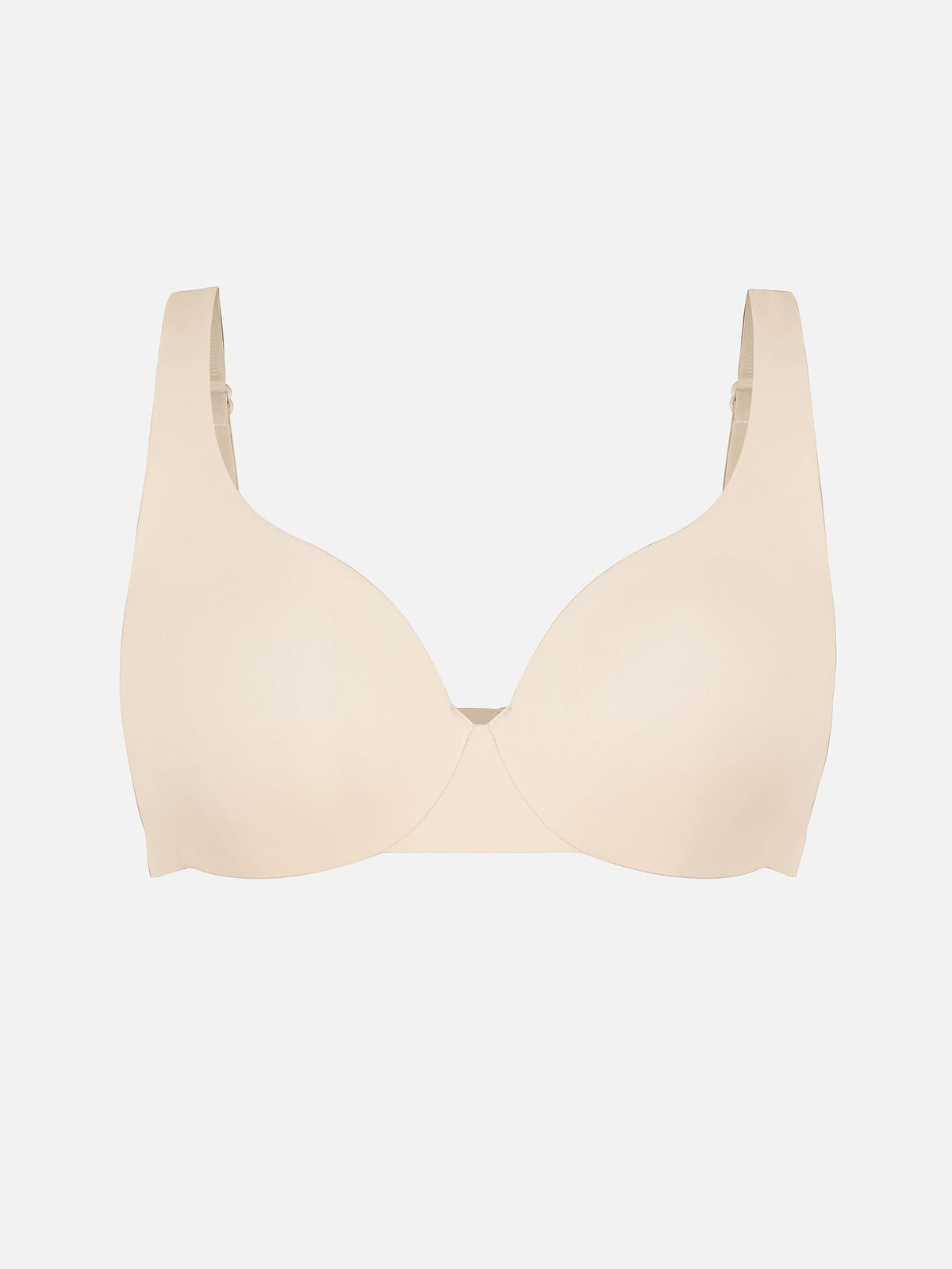 Adjustable-Strap Underwire Plunge Bra