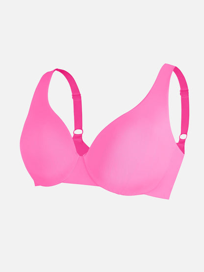 Adjustable-Strap Underwire Plunge Bra