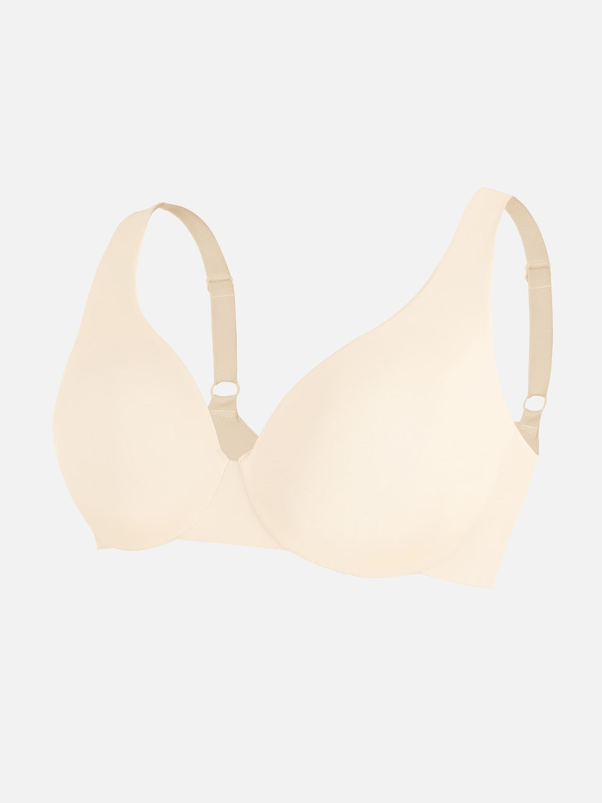 Adjustable-Strap Underwire Plunge Bra
