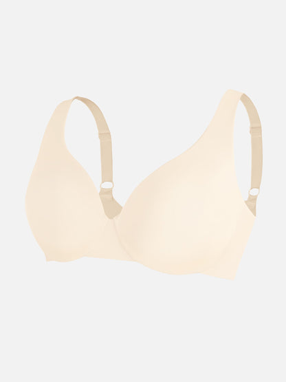 Adjustable-Strap Underwire Plunge Bra