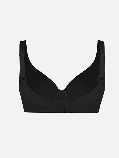 Adjustable-Strap Underwire Plunge Bra