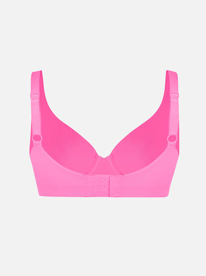 Adjustable-Strap Underwire Plunge Bra