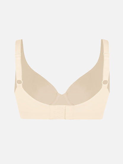 Adjustable-Strap Underwire Plunge Bra
