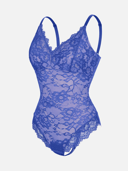 Lace V-Neck Stretch Bodysuit