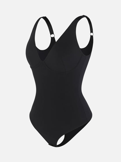 V-Neck Tummy Control Sculpt Bodysuit