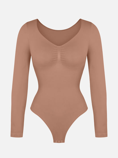 Seamless Long Sleeve Tummy Control Classic Bodysuit