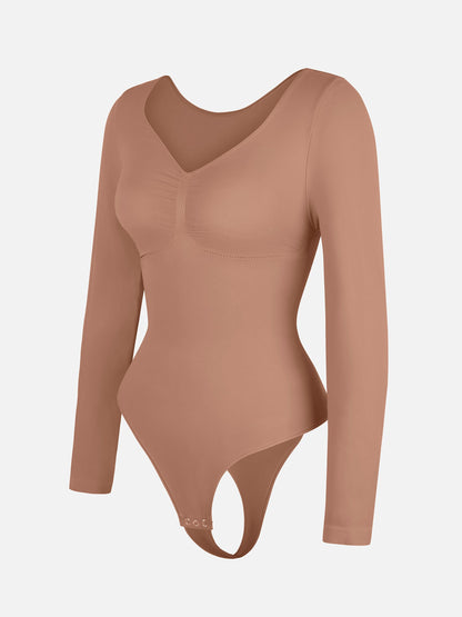 Seamless Long Sleeve Tummy Control Classic Bodysuit