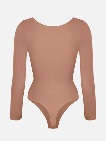 Seamless Long Sleeve Tummy Control Classic Bodysuit