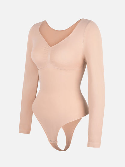 Seamless Long Sleeve Tummy Control Classic Bodysuit