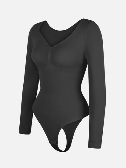 Seamless Long Sleeve Tummy Control Classic Bodysuit