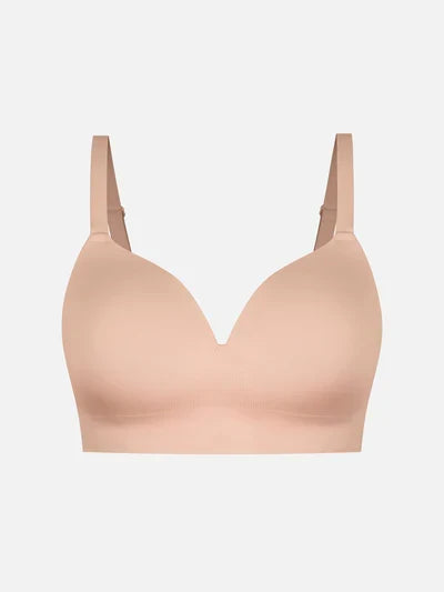 Wireless Seamless Push-Up V-neck Bra