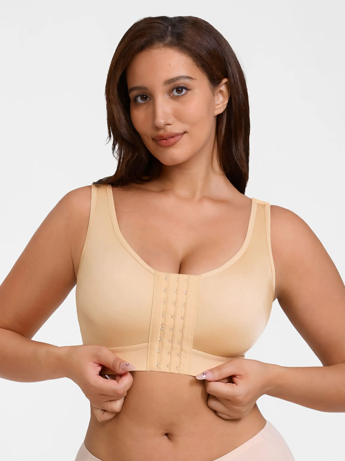 Supportive Front-Closure Breathable Bra