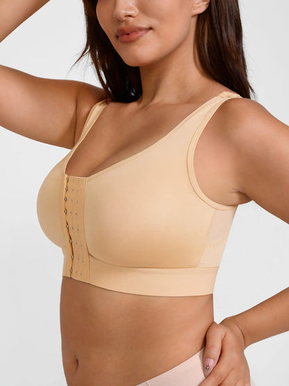 Supportive Front-Closure Breathable Bra