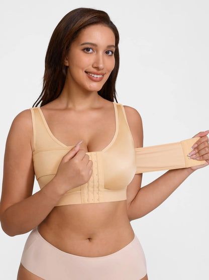 Supportive Front-Closure Breathable Bra