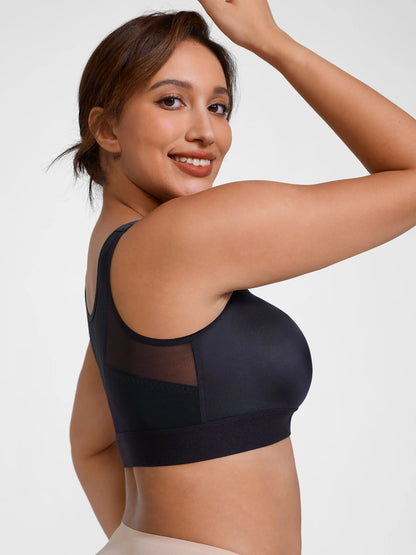 Supportive Front-Closure Breathable Bra