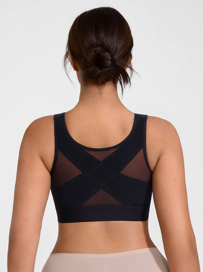 Support Front-Closure Breathable Bra