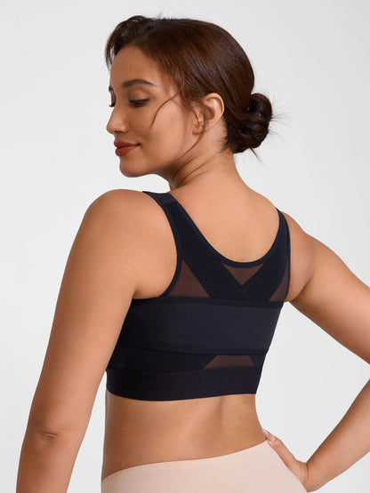 Supportive Front-Closure Breathable Bra