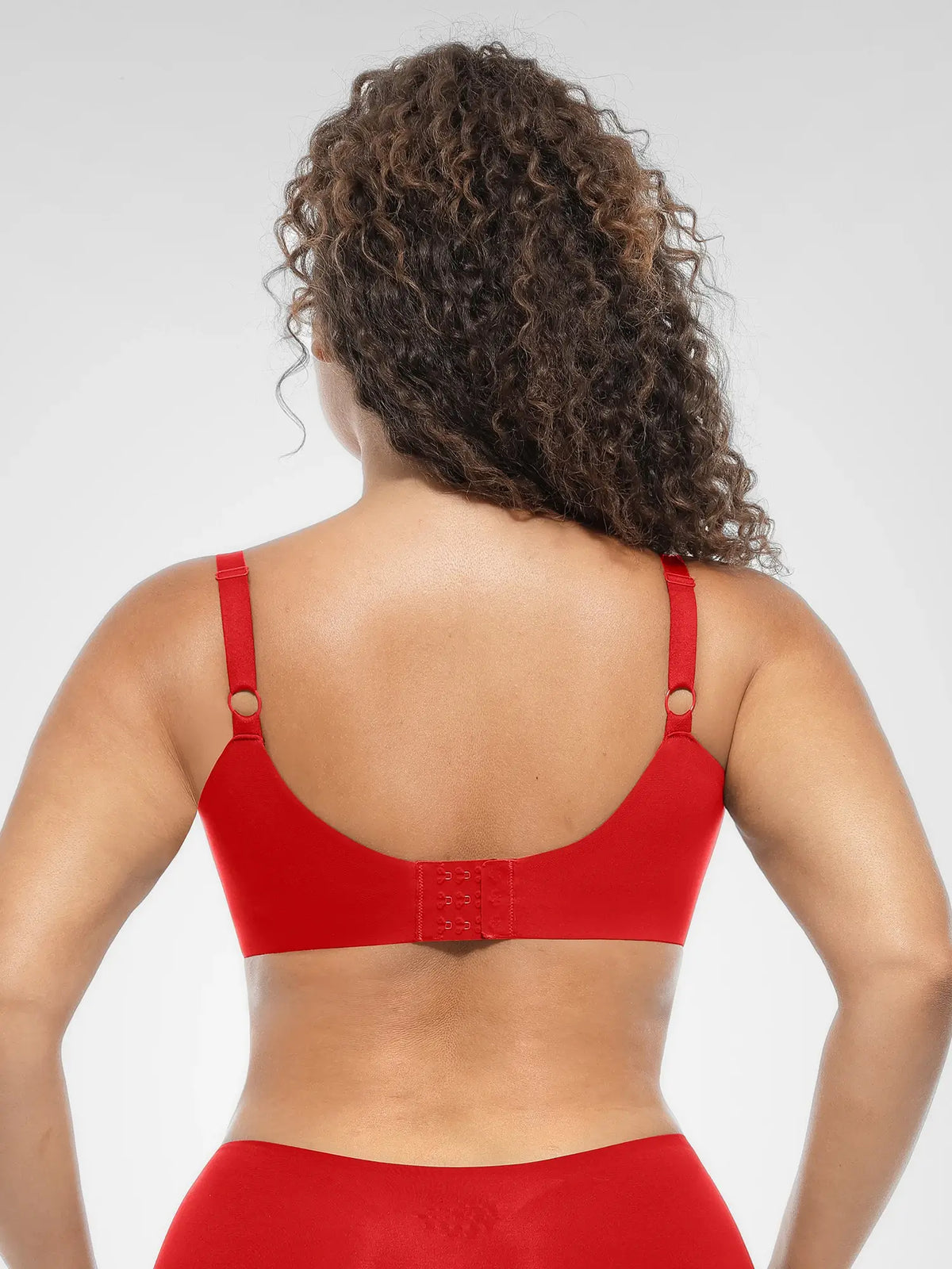 Adjustable-Strap Underwire V-neck Bra