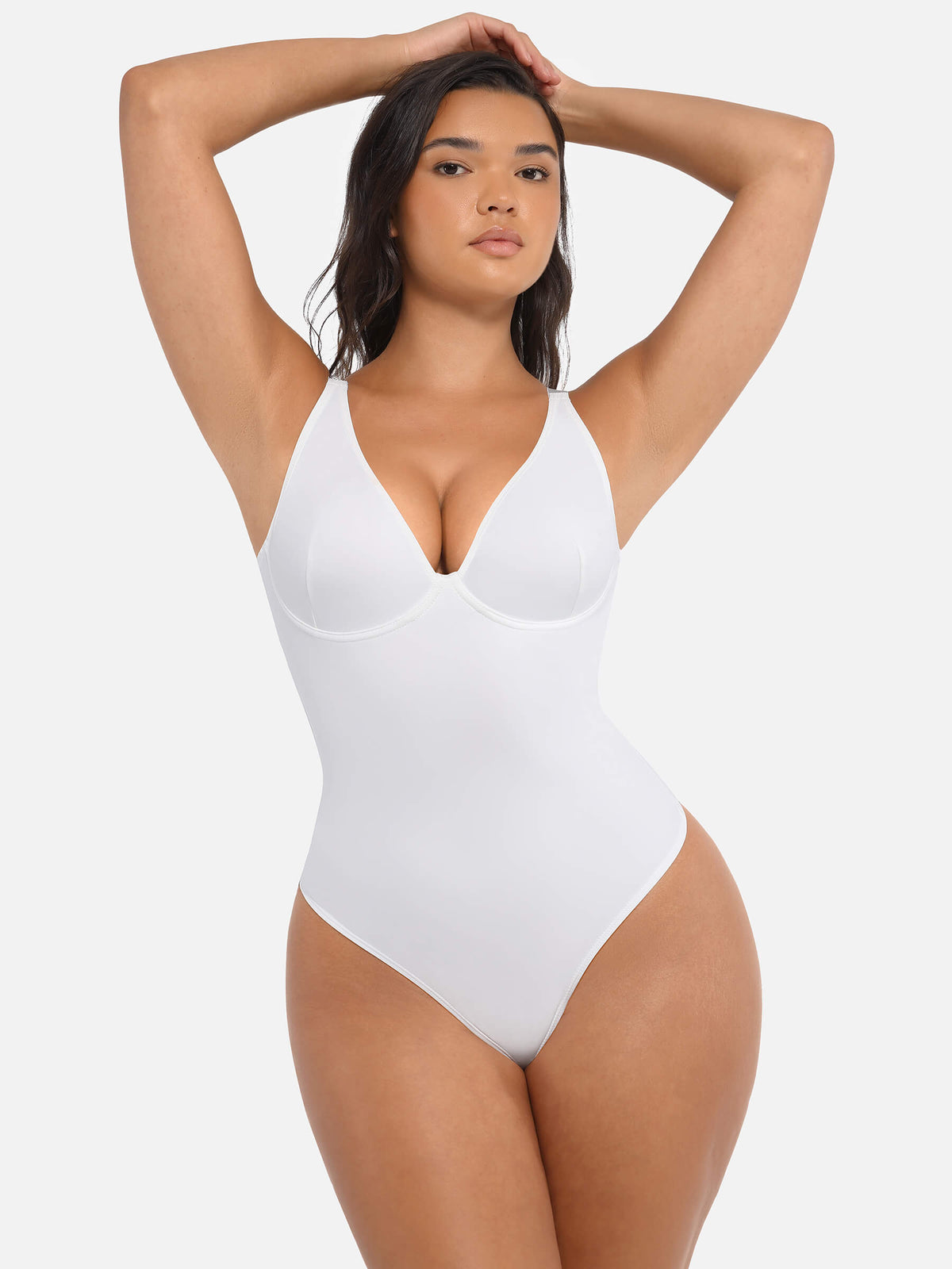 2-Pack V-Neck Tummy Control Bodysuit Bundle