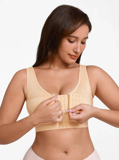 Supportive Front-Closure Breathable Bra