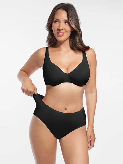 Cloud-Soft Mid-Waist Brief Panties
