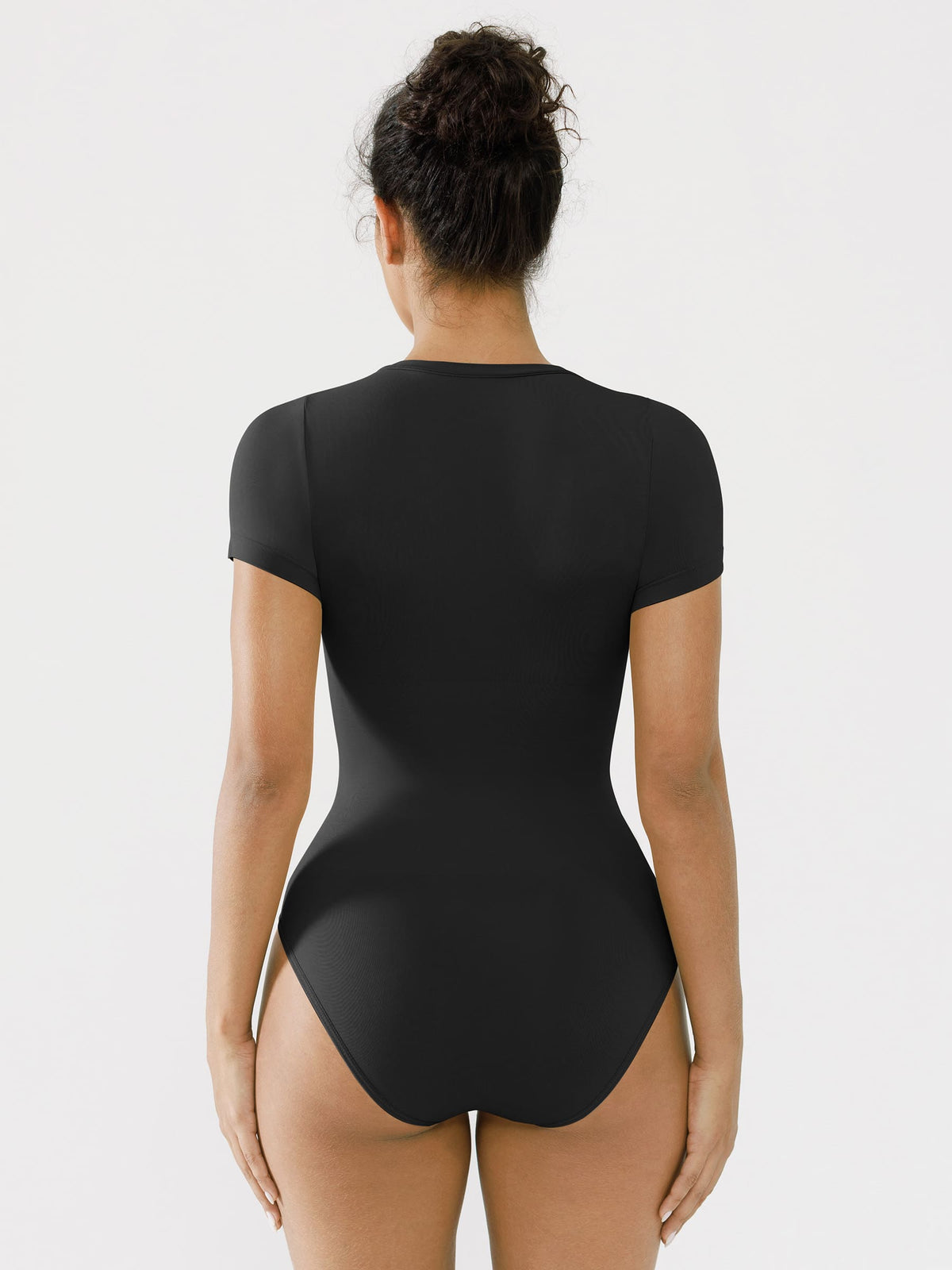 Crew Neck Seamless Short Sleeve Bodysuit