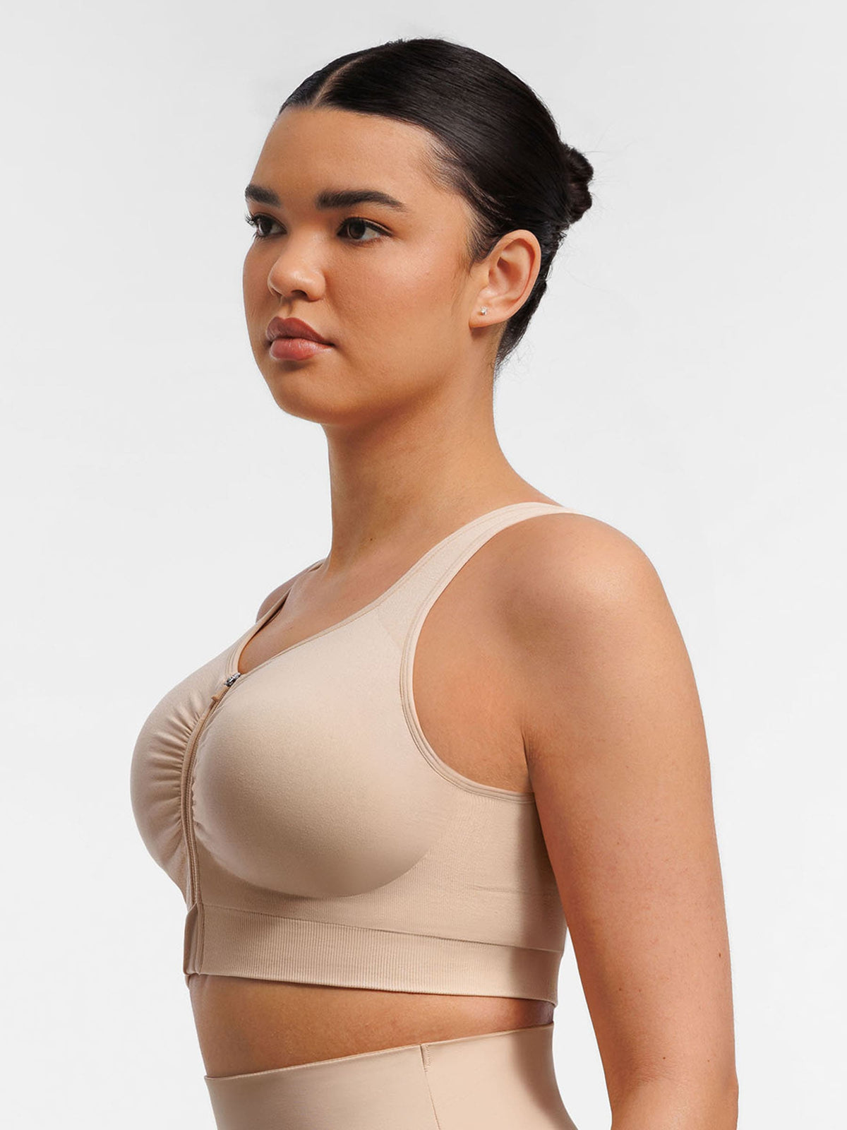 Seamless Front-Opening Zipper Bra