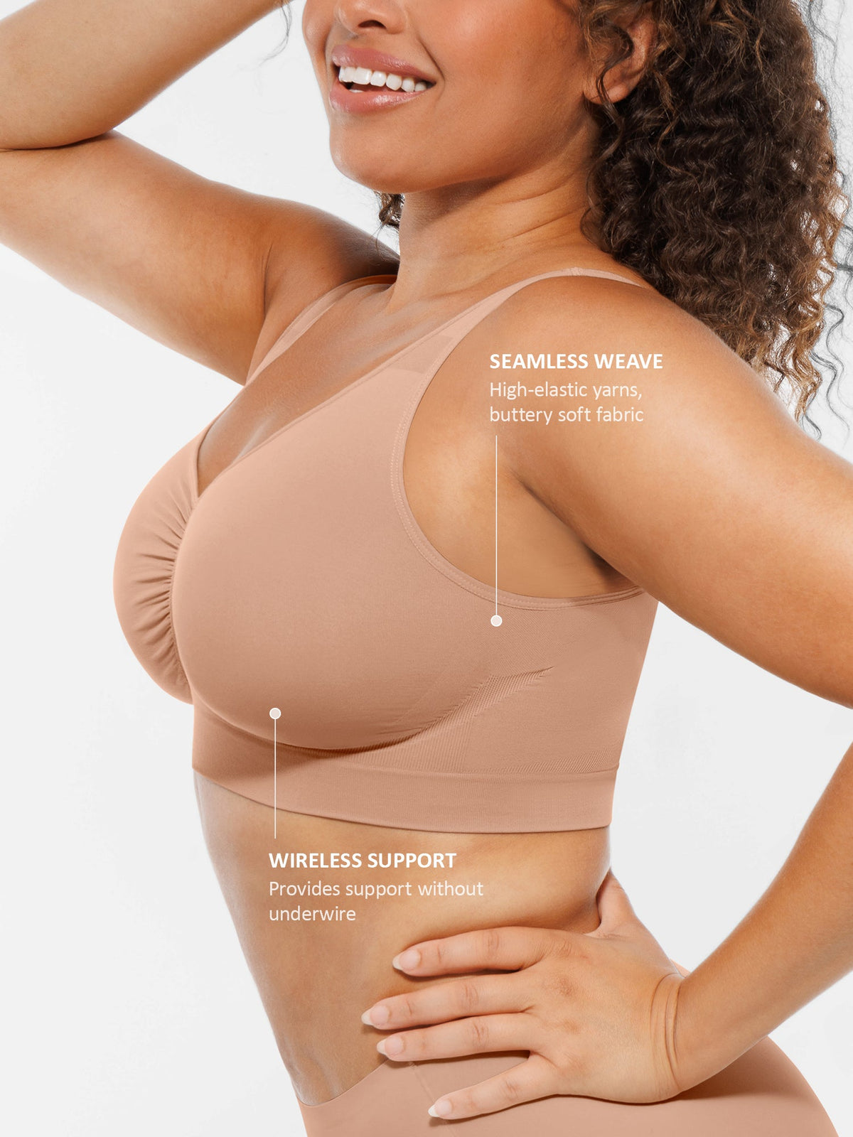 Seamless Wireless Full Coverage Bra