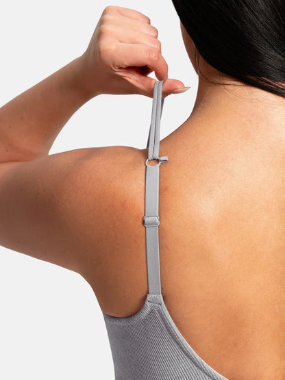 Adjustable Seamless Wireless Ribbed Bra
