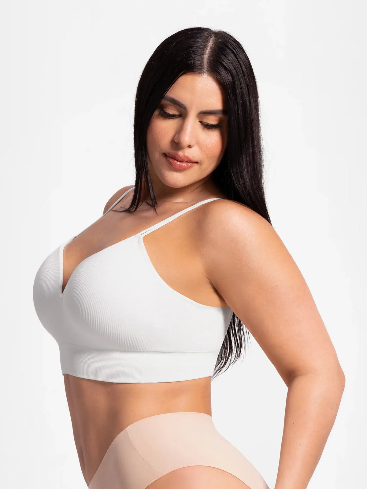 Adjustable Seamless Wireless Ribbed Bra