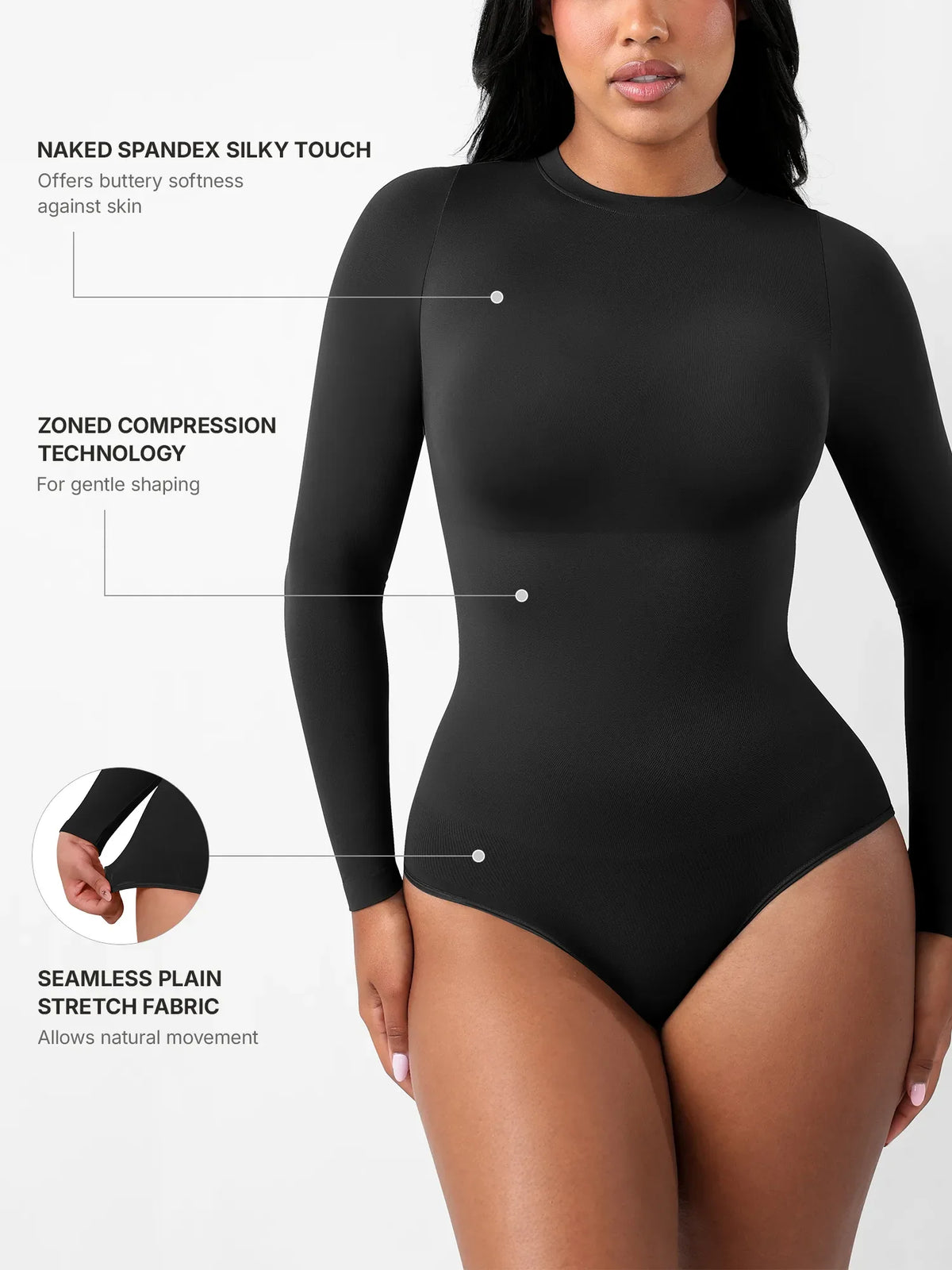 Seamless Ultra-Soft Long-Sleeve Bodysuit [BOGO]