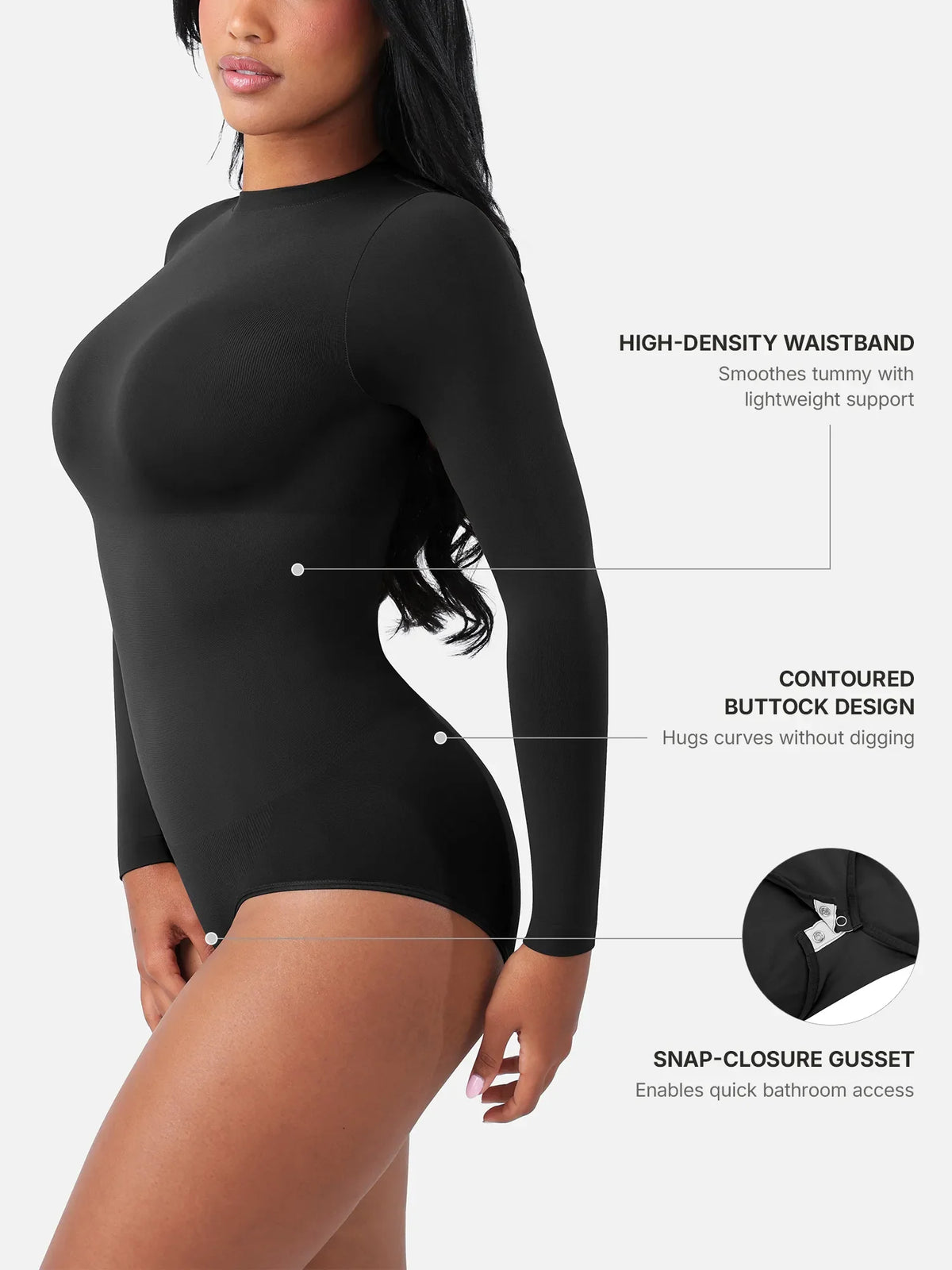 Seamless Ultra-Soft Long-Sleeve Bodysuit [BOGO]