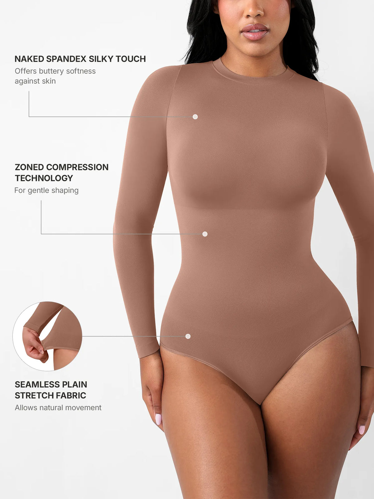 Seamless Ultra-Soft Long-Sleeve Bodysuit [BOGO]