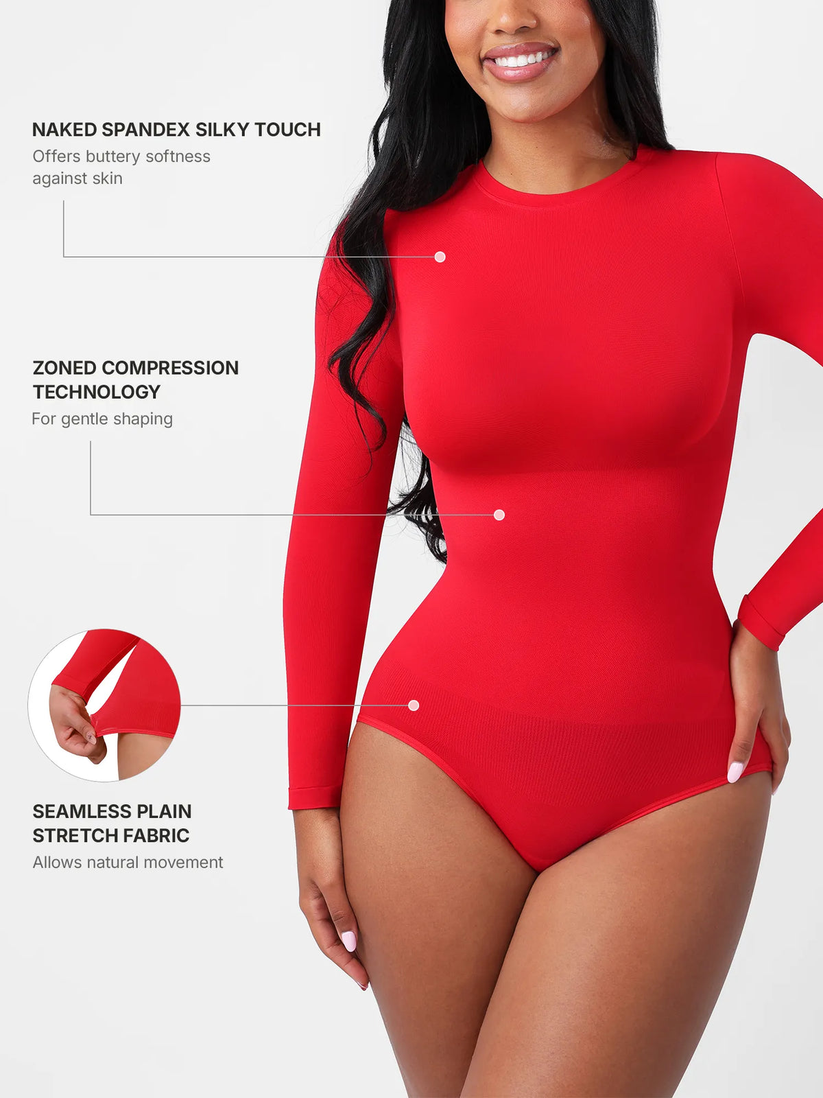 Seamless Ultra-Soft Long-Sleeve Bodysuit [BOGO]