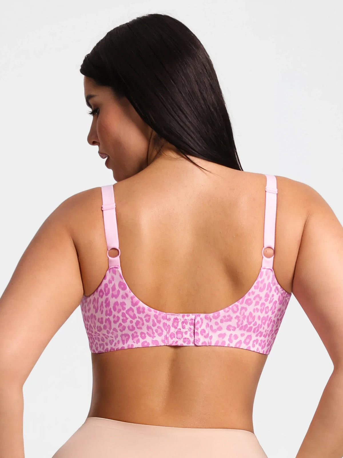 Adjustable-Strap Underwire V-neck Bra
