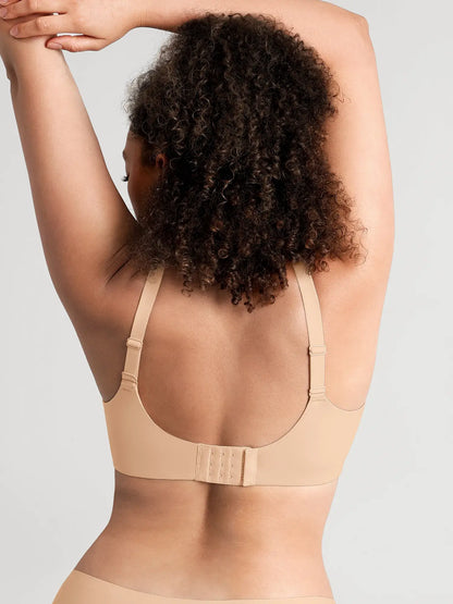 Support V-Neck Sheer Minimizer Bra