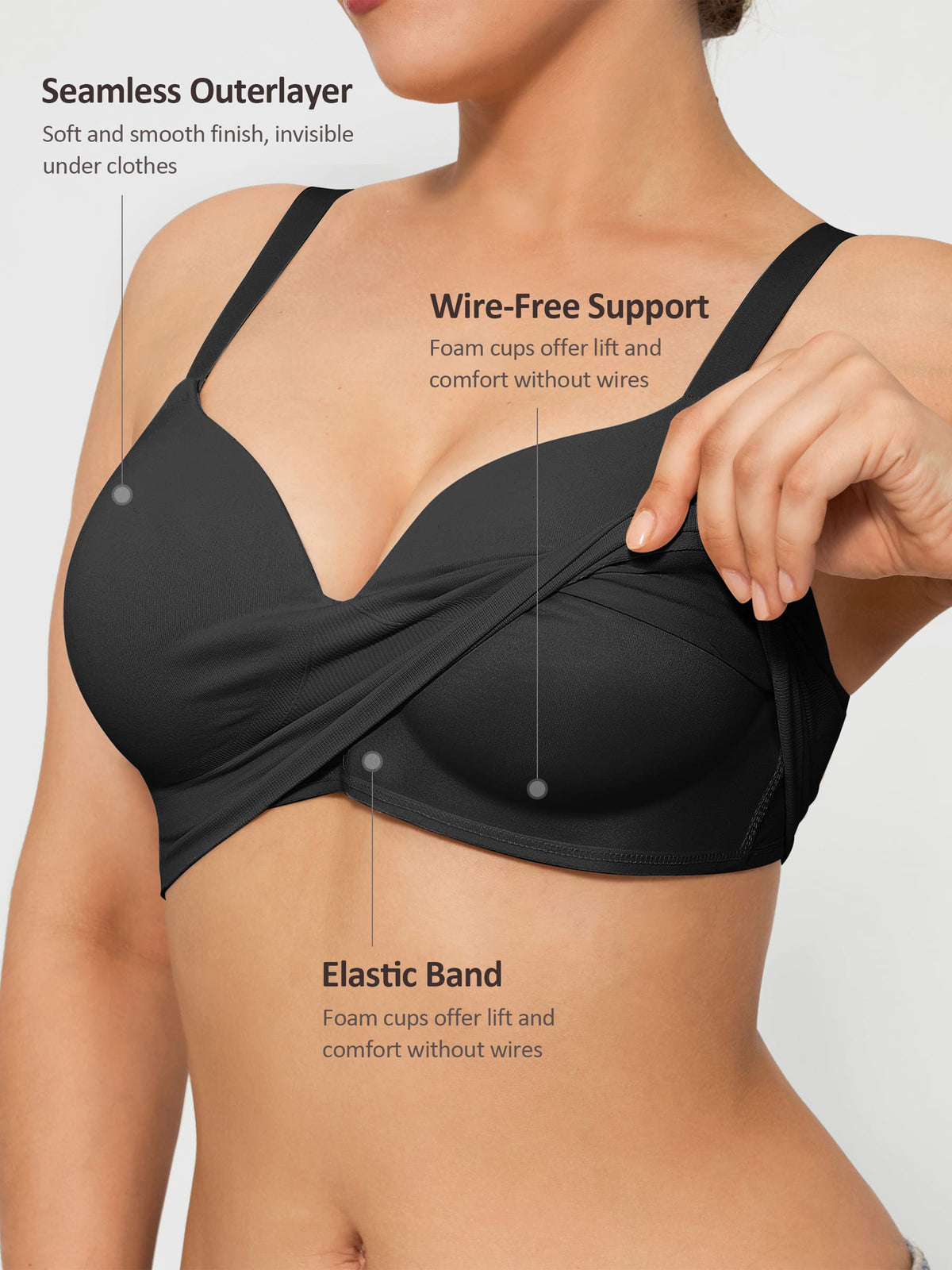 Wireless Push-Up Seamless Full Coverage Bra Bundle