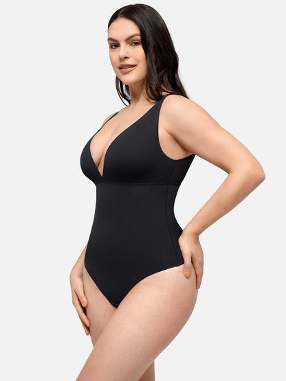 Plunge Breathable Seamless Shaping Bodysuit