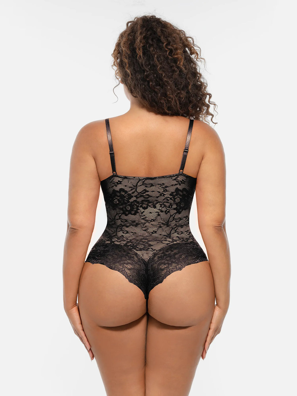 Lace Tummy Control Double-Layer Bodysuit