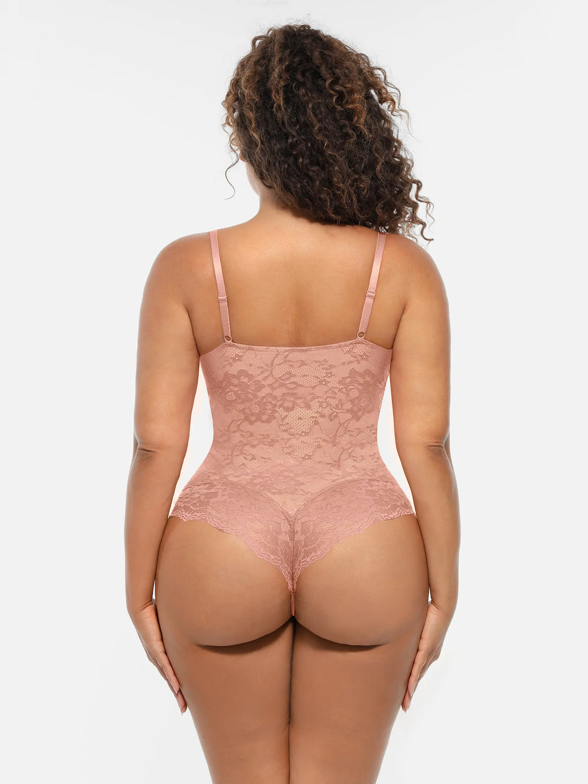 Lace Tummy Control Double-Layer Bodysuit