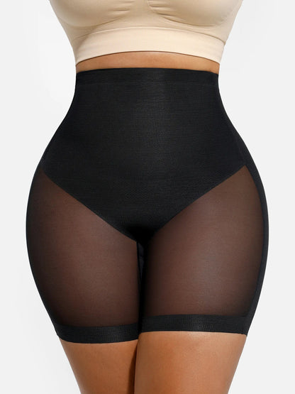 Mesh Tummy Control Bodysuit & Shorts Set