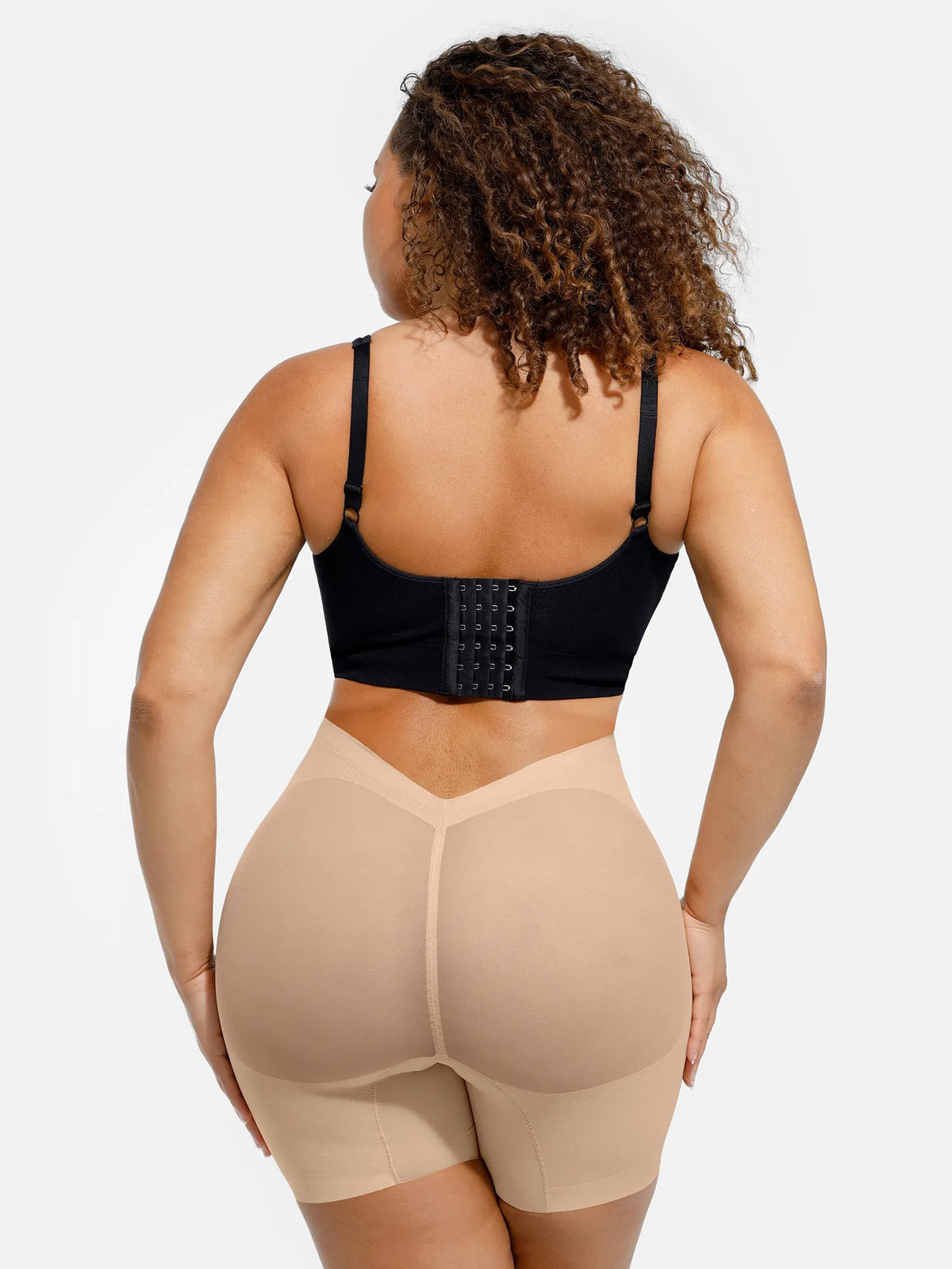 Mesh Tummy Control Bodysuit & Shorts Set
