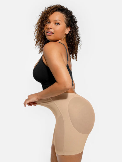 Mesh Tummy Control Bodysuit & Shorts Set